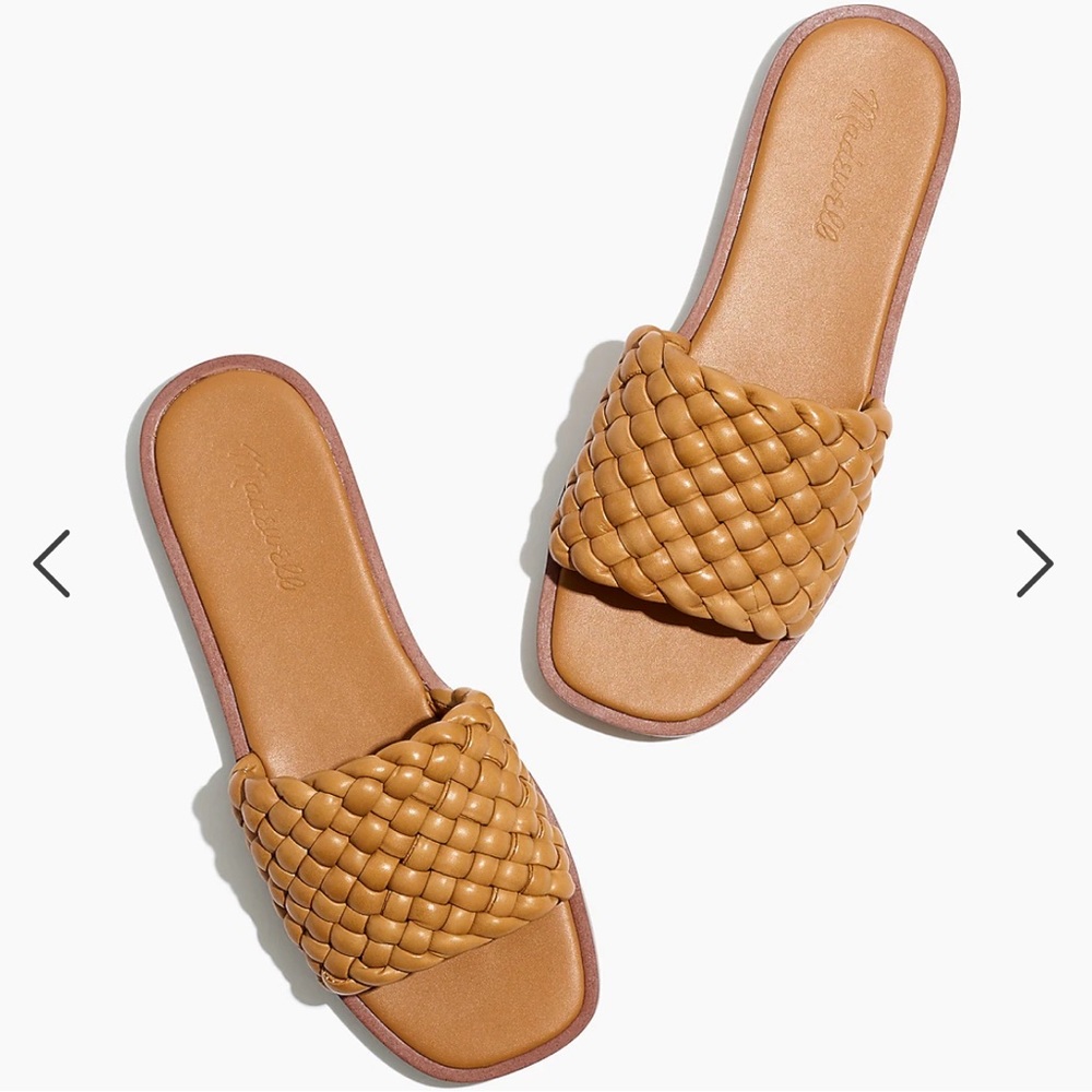 Madewell Braided Slide Sandals in Tan